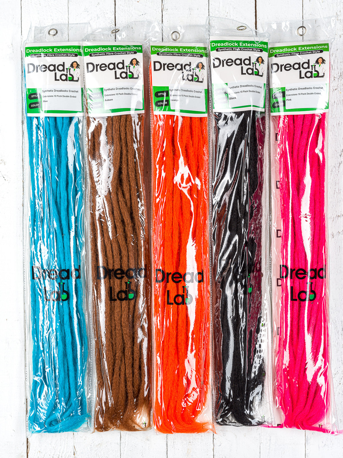 Dreadlab -Doppel-Endende Synthetische Dreadlocks (Pack Of 10) Häkeln Extensions