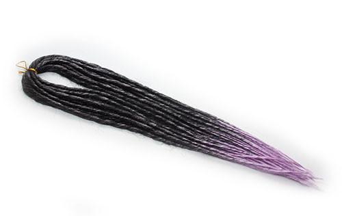 Elysee Star - Black-Purple Vorrübergehende Synthetische Dreadlocks (Doppelendend) 100g