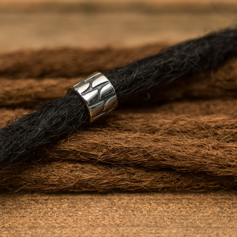 DreadLab - Edelstahl Spalte Dread Perlen Silber Farbe