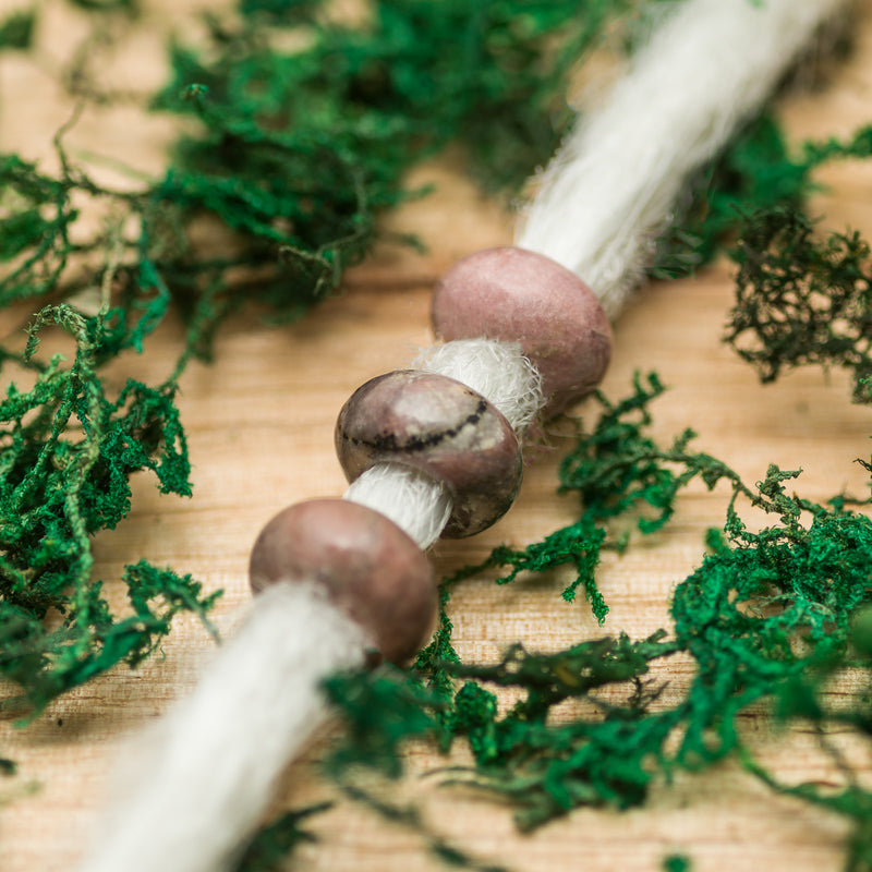DreadLab - Natürliche Rhodochrosite Donut Dread Perlen