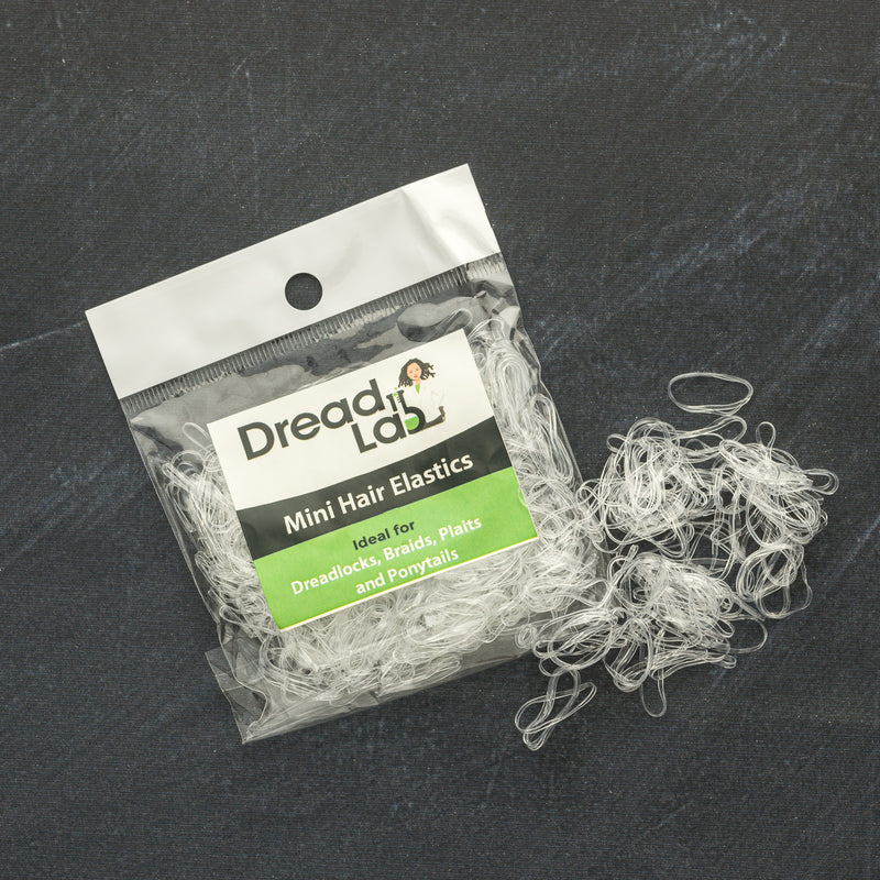 DreadLab - 200 pcs Klar Mini-Silikon-Gummi-Haar-Elastic-Bänder - Passend Für Braids/Dreadlocks/Plaits