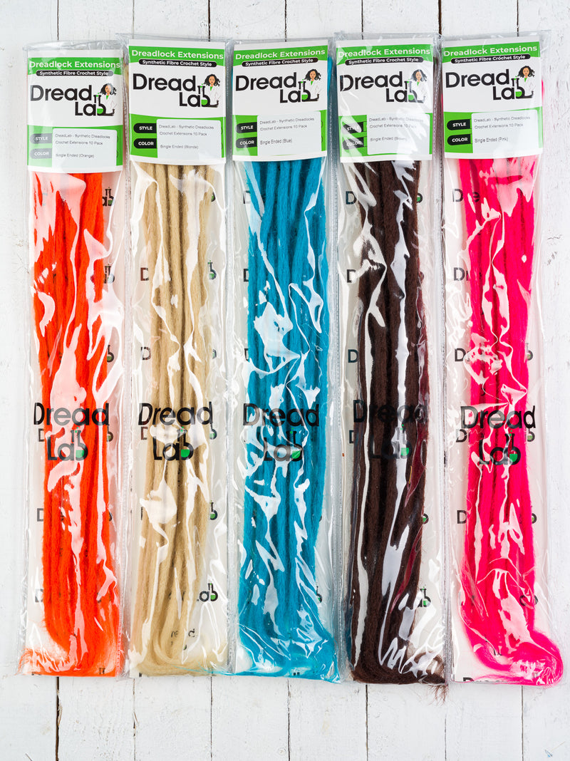 Dreadlab -Einfach-Endende Synthetische Dreadlocks (Pack Of 10) Häkeln Extensions