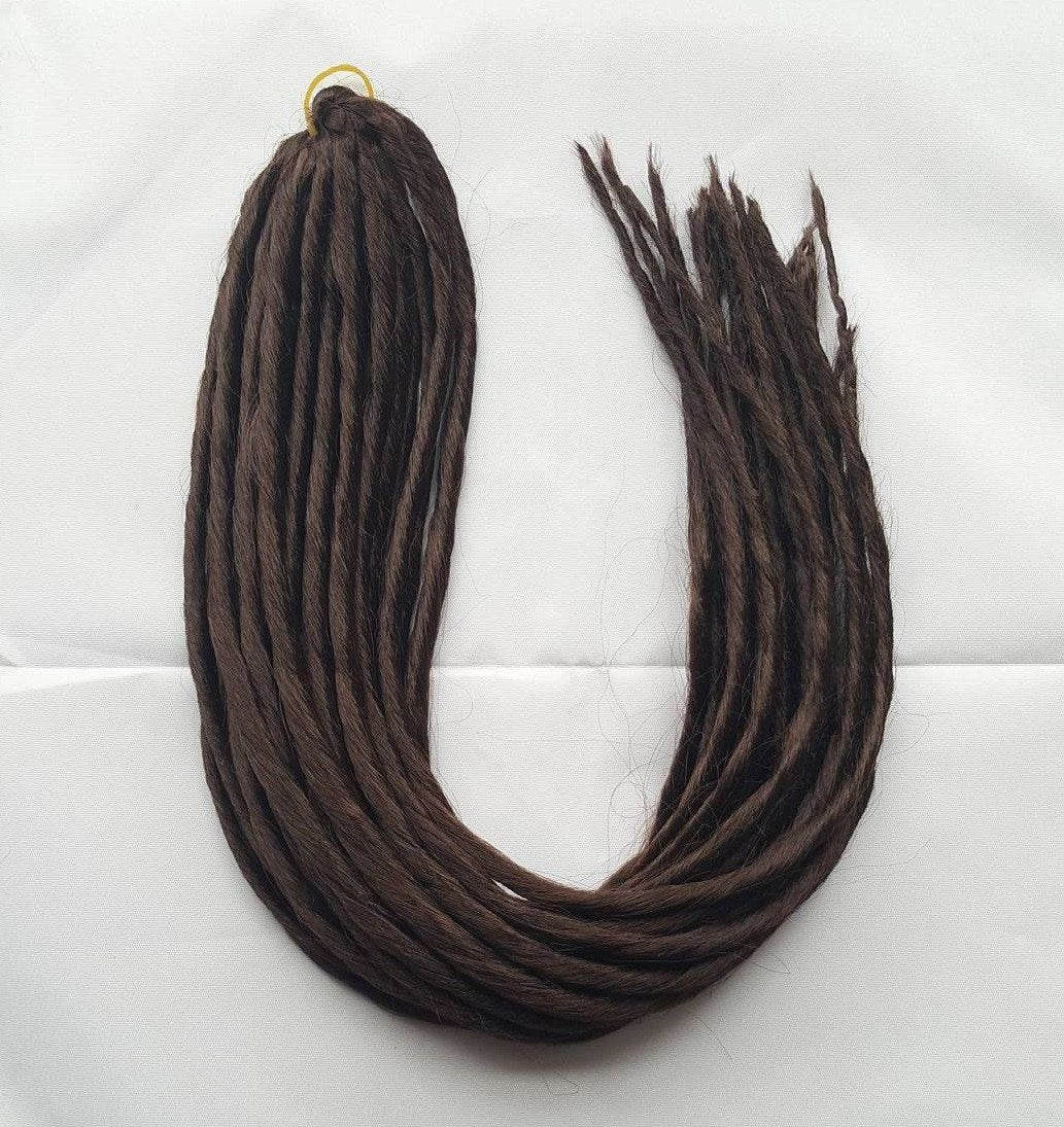 Elysee Star - #4 Dark Brown Synthetische Dreadlocks (Doppelendend) (10 Pack)