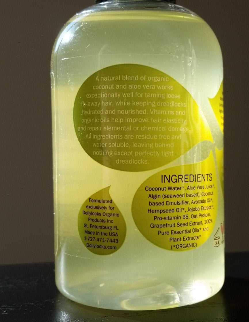 Dollylocks - Dreadlocks Gel Coconut, Aloe & Lime (4oz/118ml)