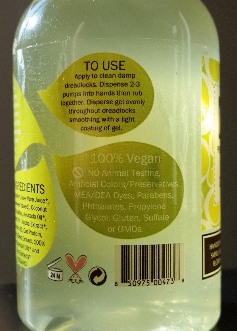 Dollylocks - Dreadlocks Gel Coconut, Aloe & Lime (4oz/118ml)