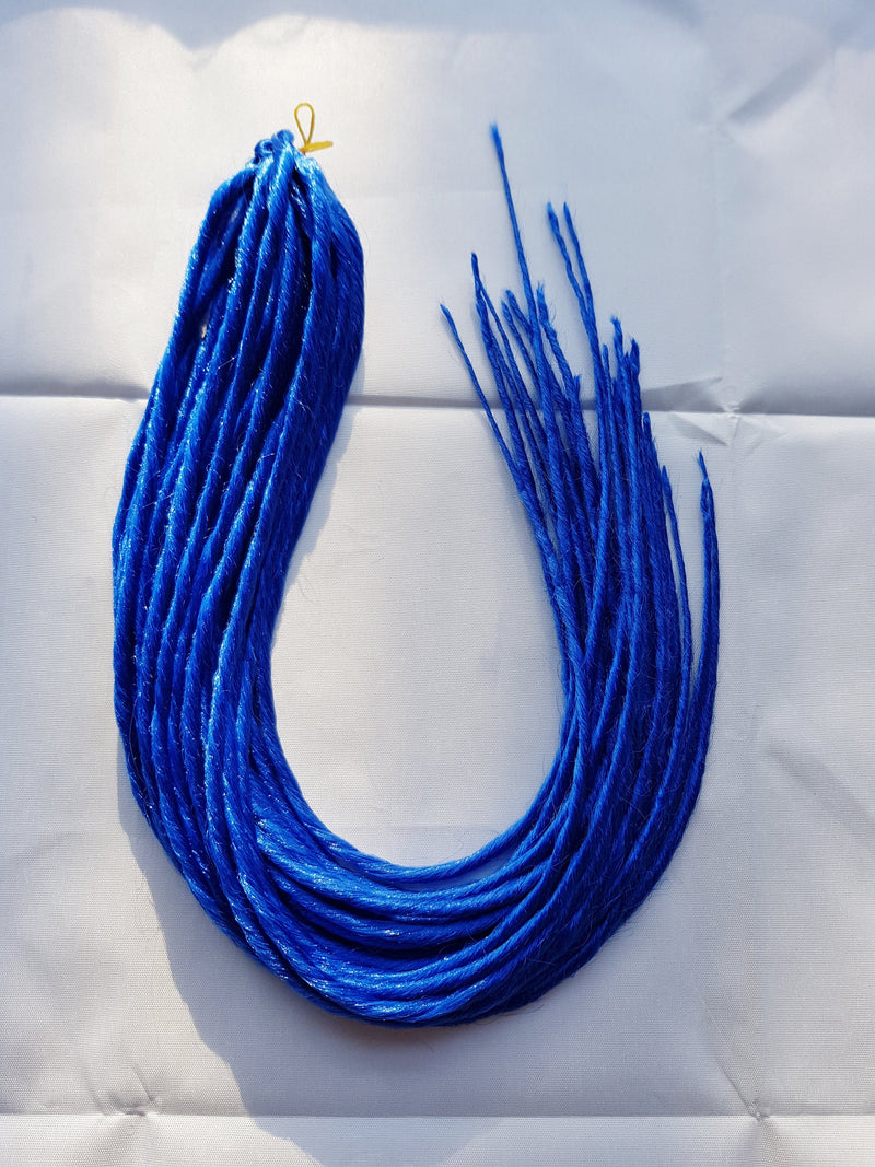 Elysee Star - #Blau Synthetische Dreadlocks (Doppelendend) (10 Pack)