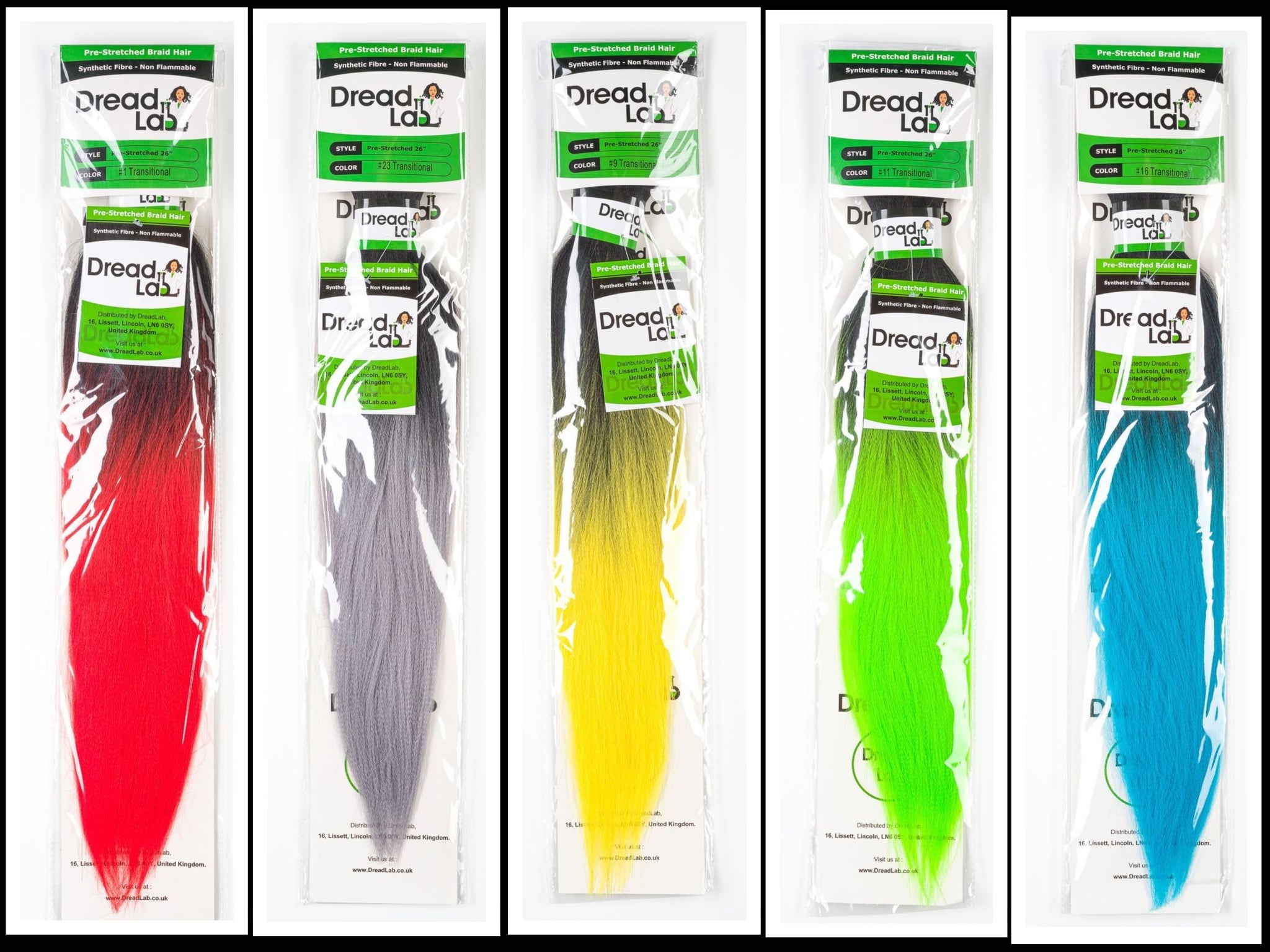 DreadLab - Vorgestrecktes Zopfhaar Ombre Zweifarbig (26"/65cm)