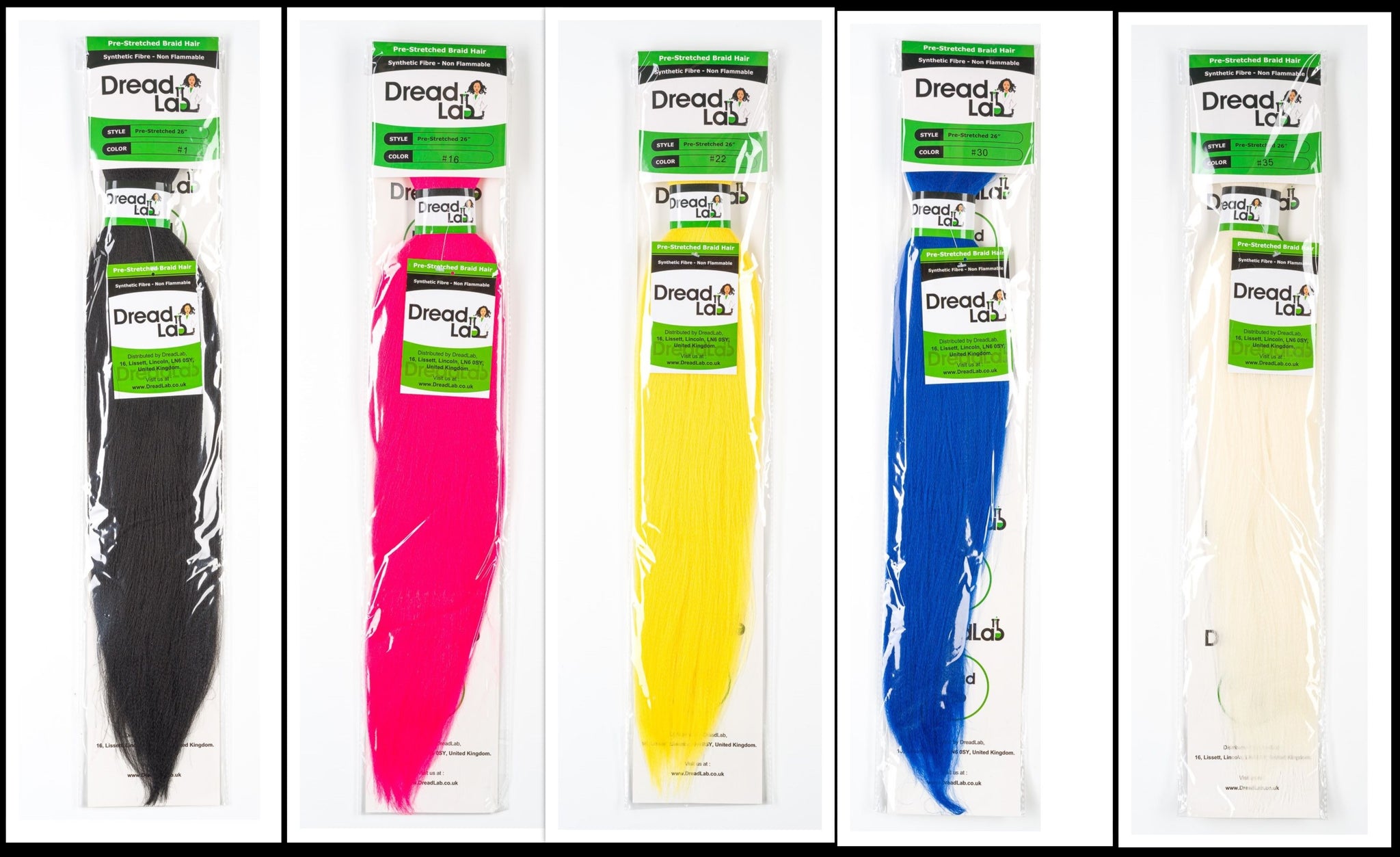 DreadLab - Vorgestrecktes Zopfhaar Rinfarbig (26"/ 65cm)