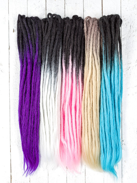 Dreadlab -Doppel-Endende Synthetische Dreadlocks (Pack Of 10) Ombre Häkeln Extensions
