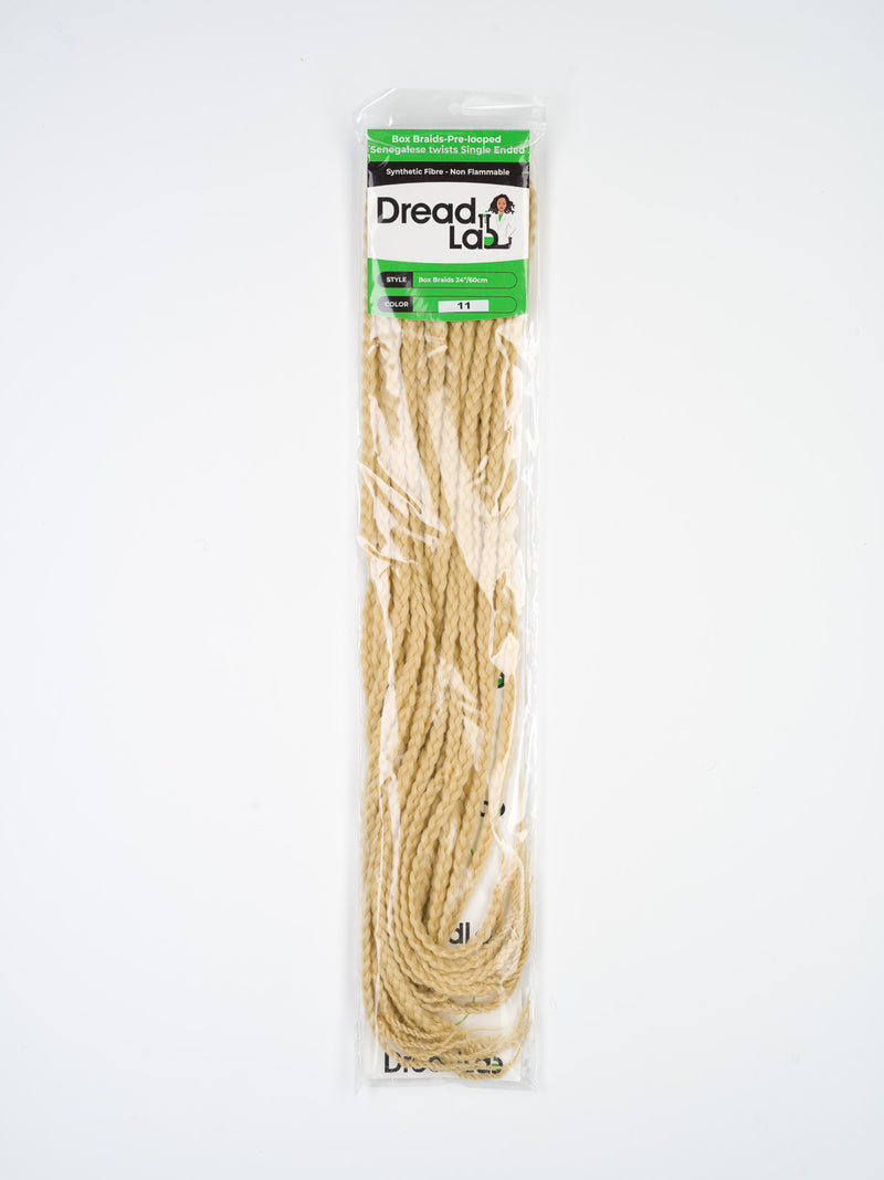 DreadLab - Box Braids Vorgeflochtene senegalesische Zöpfe mit einem Ende (24"/ 60cm)