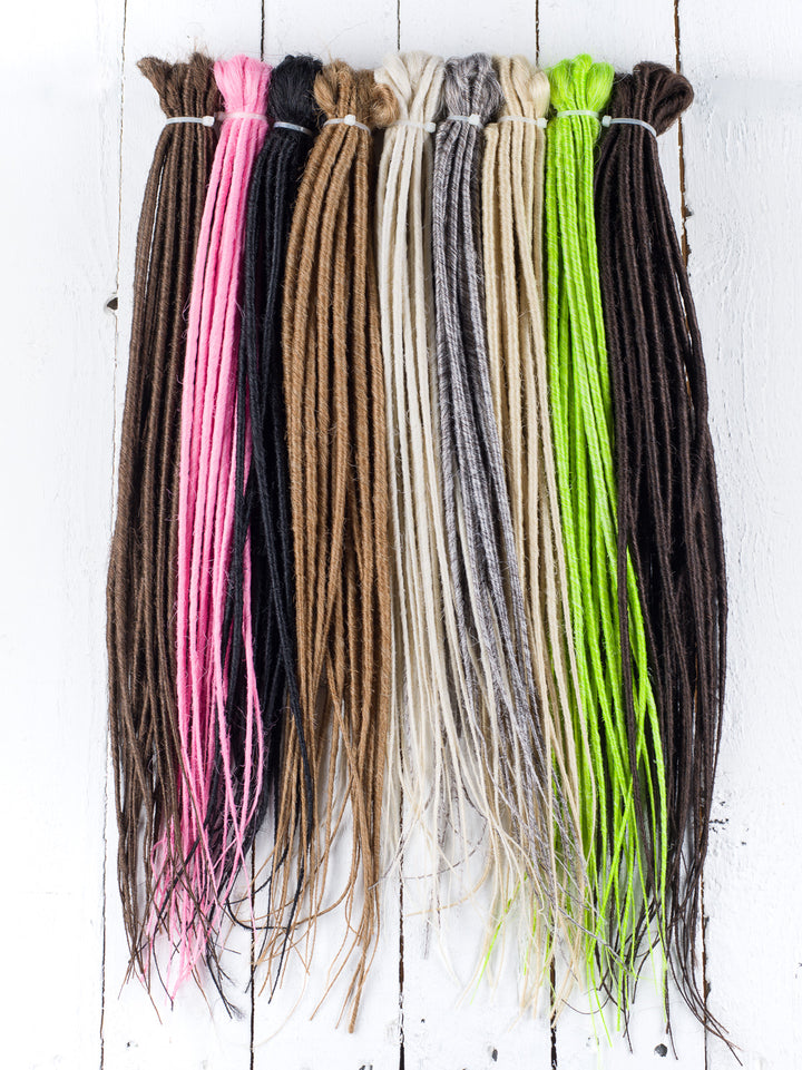 Dreadlab - Doppel-Endende Synthetische Dreadlocks (Komplettes Kopf-Kit) Gekämmte Extensions