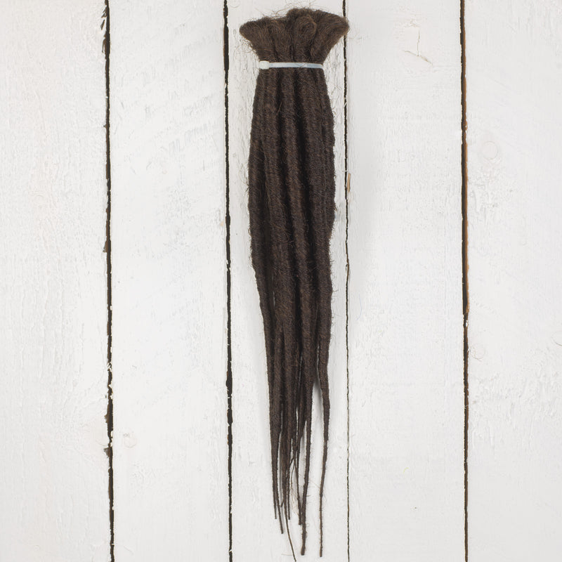 Dreadlab -  Kurz, Einfach-Endende Synthetische Dreadlocks (10 Pack) Gekämmte Extensions
