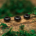 DreadLab - Natürliche Schwarze Onyx Achat Donunt Dread Perlen