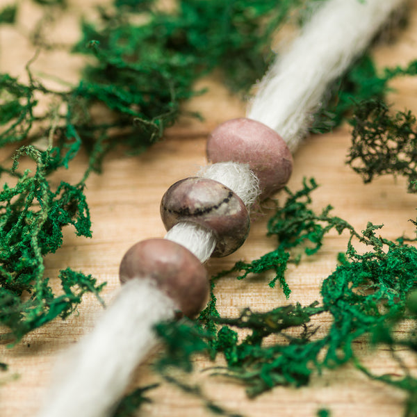 DreadLab - Natürliche Rhodochrosite Donut Dread Perlen