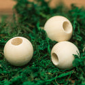 DreadLab - Holz Runde Große Dread Perlen Natrual Farbe