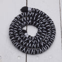 DreadLab - Biegbare Spiral Dread Binden Schwarz mit weißem