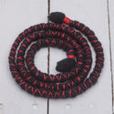 DreadLab - Biegbare Spiral Dread Binden Schwarz mit rotem