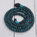 DreadLab - Biegbare Spiral Dread Binden Schwarz mit blauem