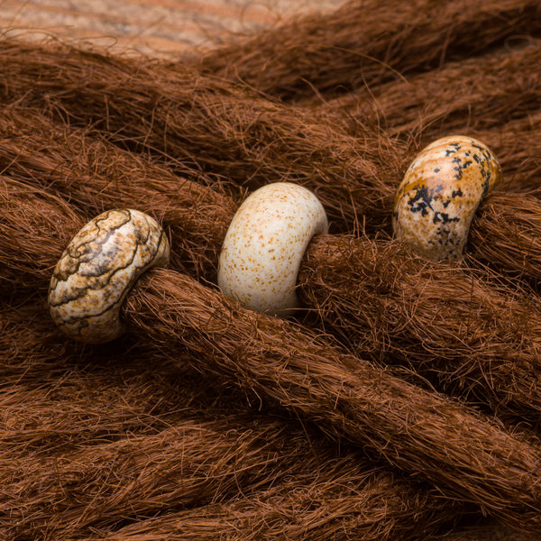 DreadLab - Natürliche Braune Stein Donut Dread Perlen