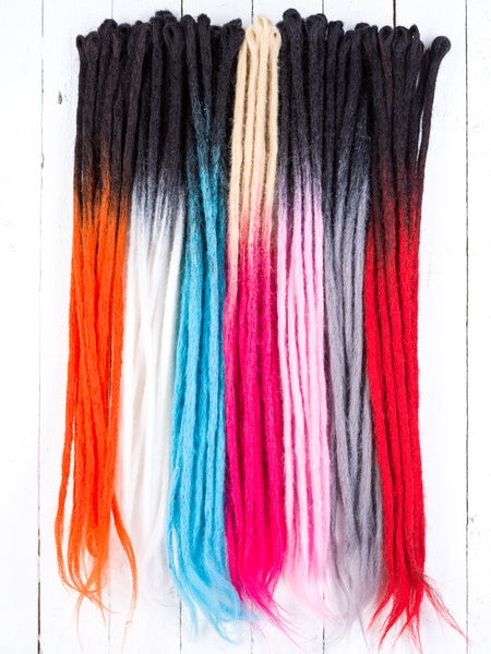 Dreadlab -Einfach-Endende Synthetische Dreadlocks (Pack Of 10) Ombre Häkeln Extensions