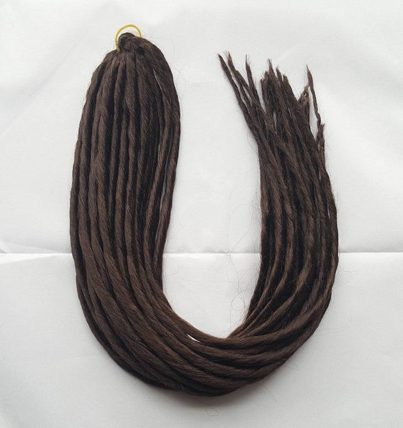Elysee Star - #4 Dark Brown Synthetische Dreadlocks (Doppelendend) (10 Pack)