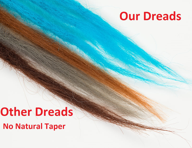 Dreadlab -Einfach-Endende Synthetische Dreadlocks (Pack Of 10) Häkeln Extensions