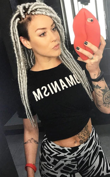 Dreadlab -Einfach-Endende Synthetische Dreadlocks (Halber Kopf-Kit) Gekämmte Extensions