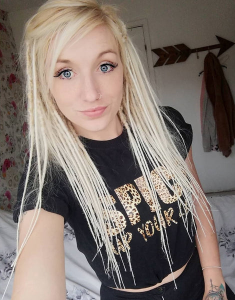 Dreadlab - Doppel-Endende Synthetische Dreadlocks (Halber Kopf-Kit) Gekämmte Extensions