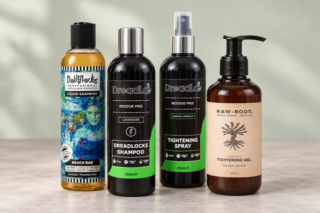 Dreadlock-Pflegeprodukte von Dollylocks, DreadLab und Raw Roots